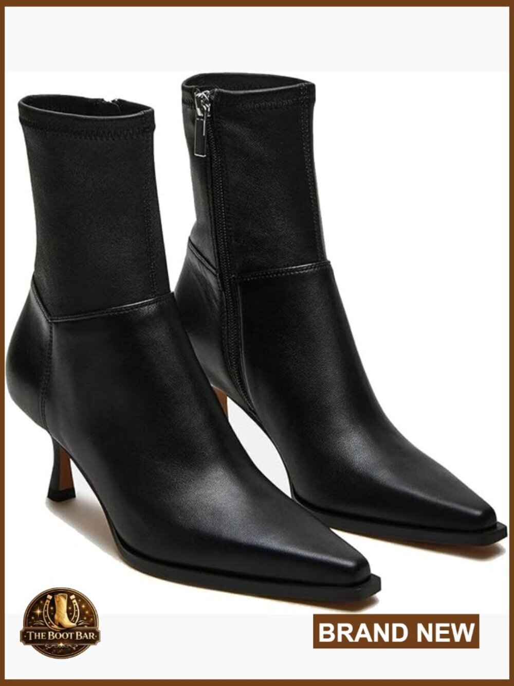 Women's Ankle Boots - Stiletto Heel Pointed Toe Side Zip